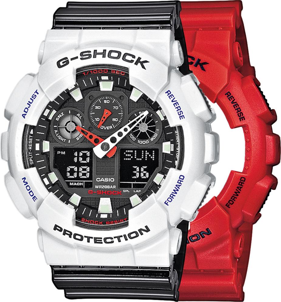 Casio G-Shock SET GA-100B-4AER hodinky + BEZEL 10347600 + BAND 10378391 20BAR