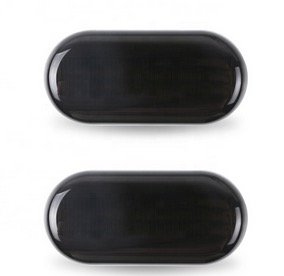 KFZTEILESCHNELLVERSAND24 LED SEITENBLINKER Schwarz Passend für NISSAN Qashqai Typ J10 BJ 2006 - 2010