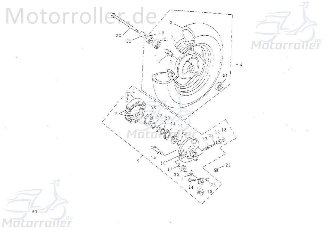 Rex Sport SMC Extra 50 T Vorderrad Vorderfelge 50ccm 2Takt 42500-NJF-00 Motorroller.de 90/90-10 Zoll Vorderradfelge Vorderrad-Felge vorne Vorder-Felge Mokick