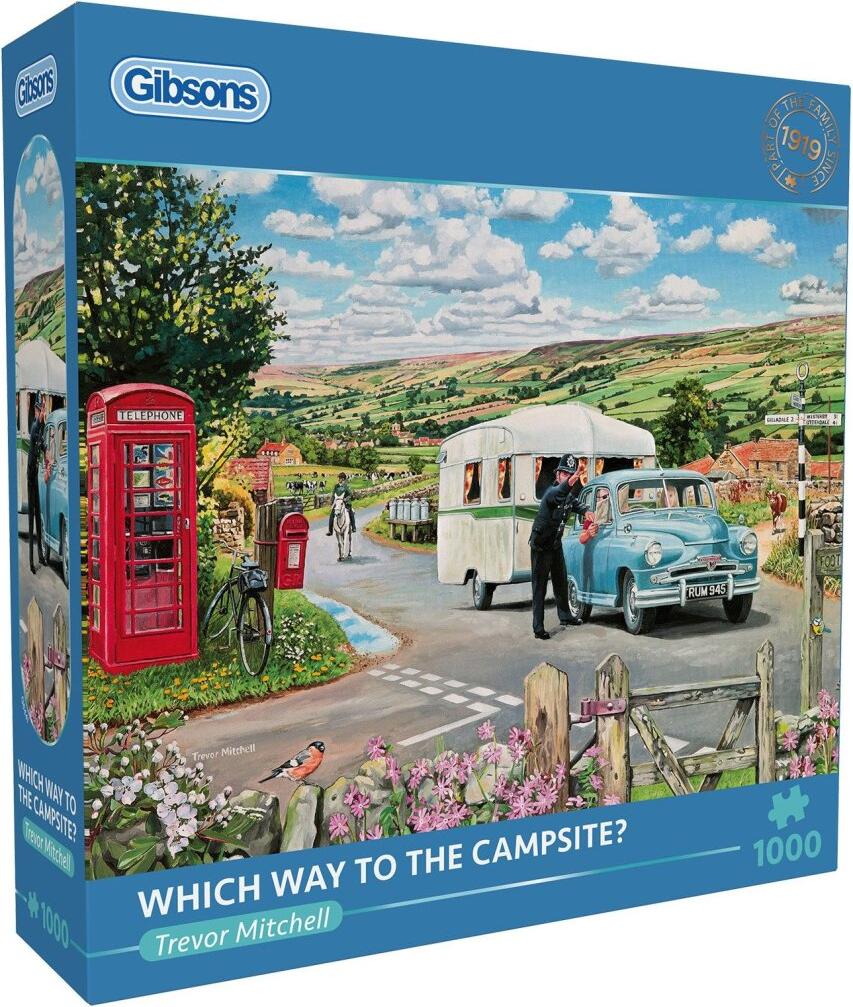 Gibsons Puzzle Which Way to the Campsite 1000 Teile Karton