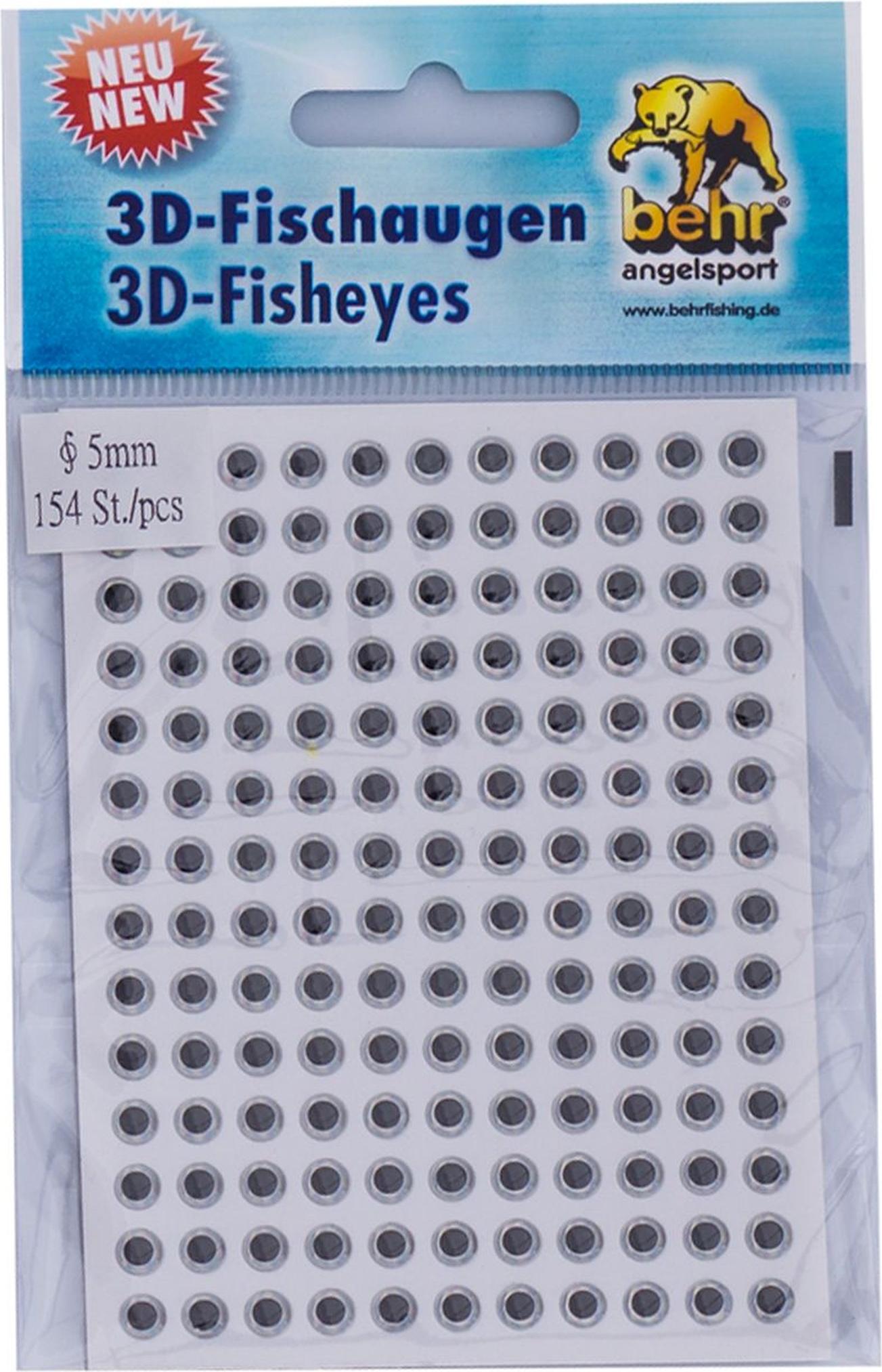 Behr Angelsport GmbH 3D Klebeaugen Fischaugen weiß 5 mm