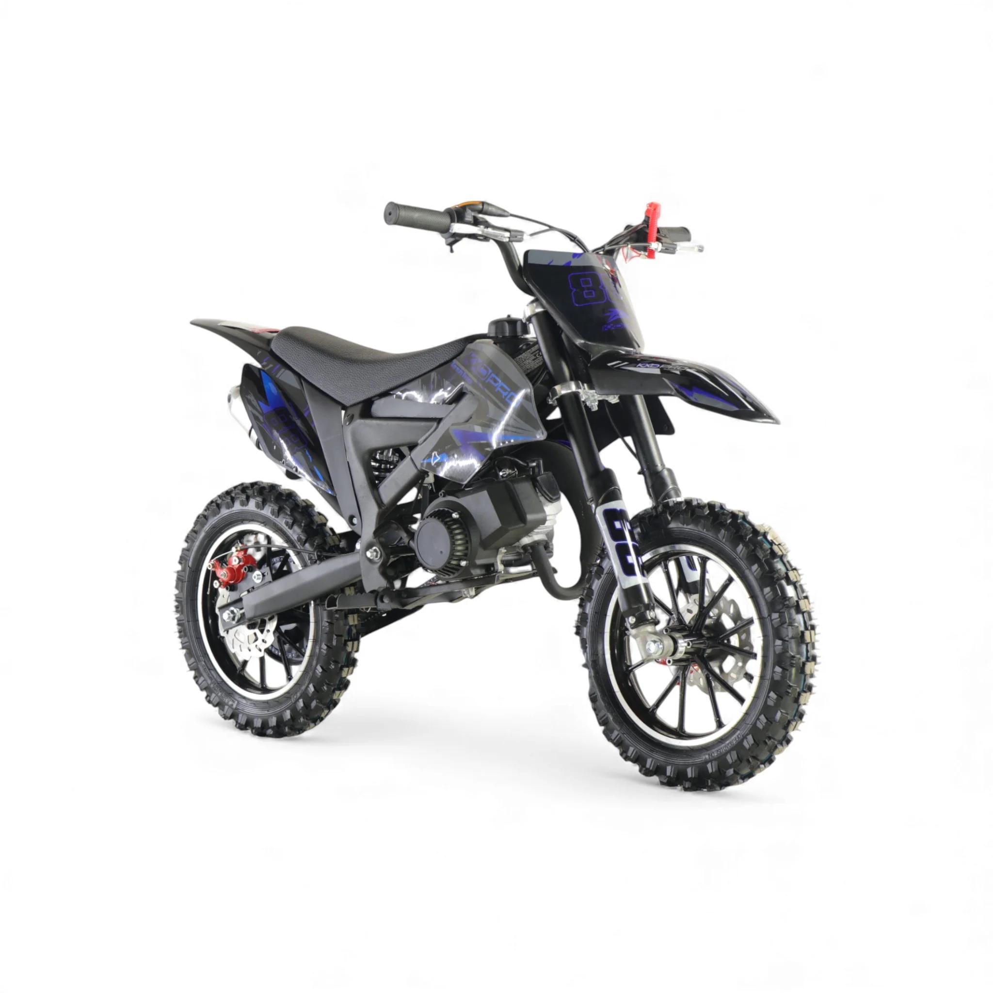KXD 706A 49cc 2Takt Dirt Cross Pocket Midi Enduro Dirtbike Enduro Motocrossbike Motocross Motorrad Cross 60cm Sitzhöhe 10 Zoll Vorderrad Motor Blau 172651900