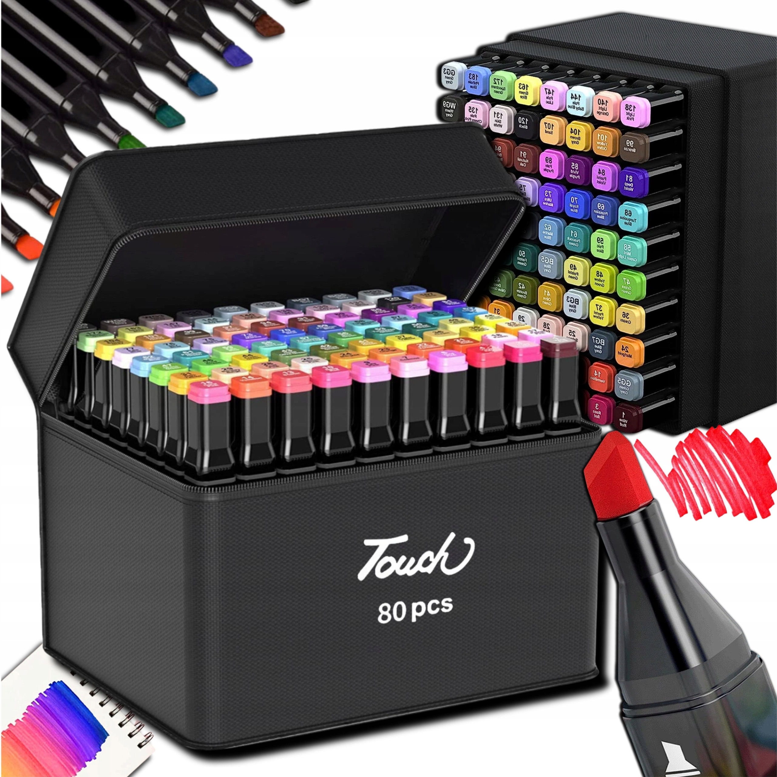 Graph 'it Alkohol Marker Set 12 Stück – Doppelseitig Für Illustration & Design. Nachfüllbar, Mit Breiter & Feiner Spitze.