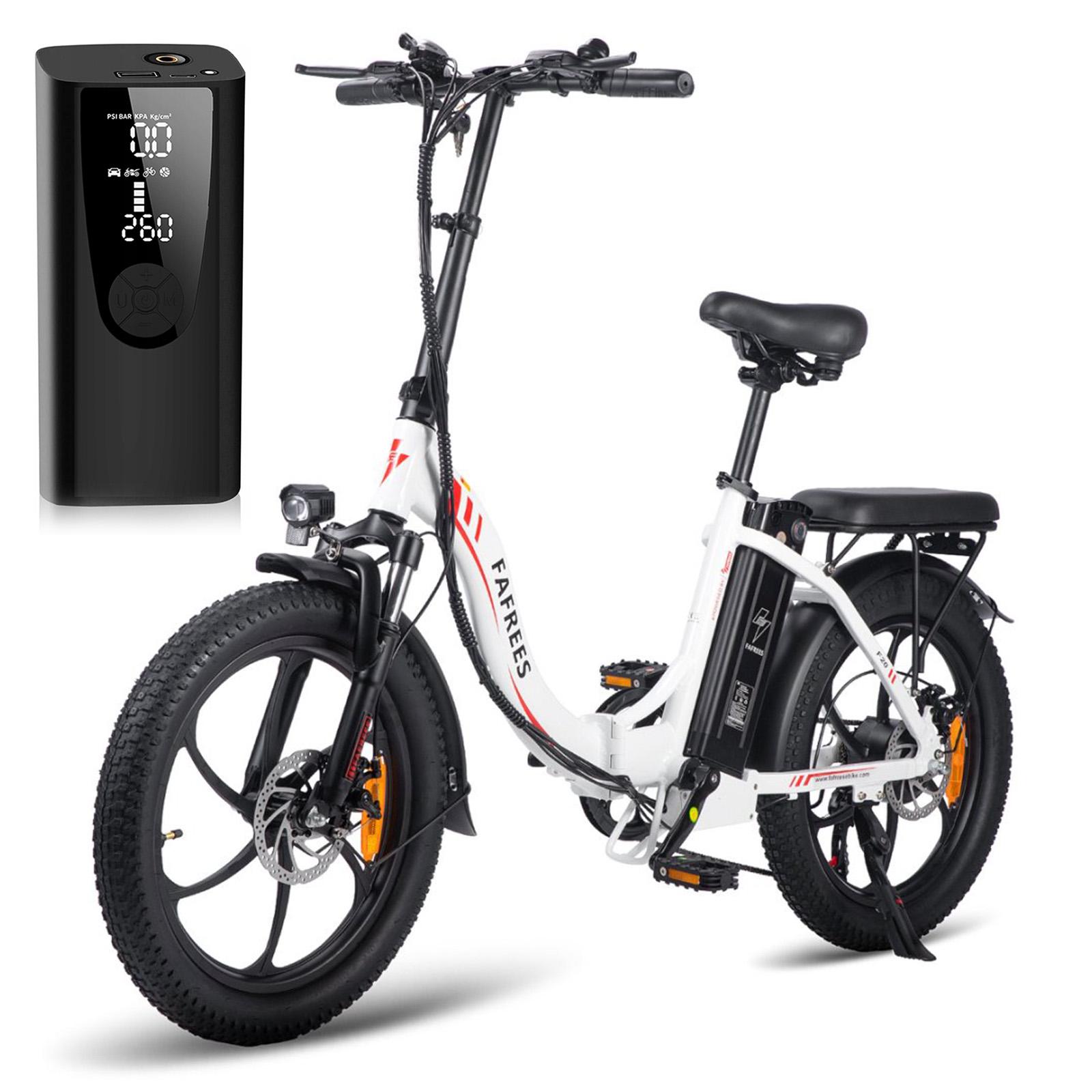 HDeye E-Bike Klapprad, 20 Zoll, Elektrofahrrad mit 720 Wh Akku, 75-90 km Reichweite, 250 W Motor, IP54 & Federung, faltbar, LCD Display, 3 Fahrmodi, F20+