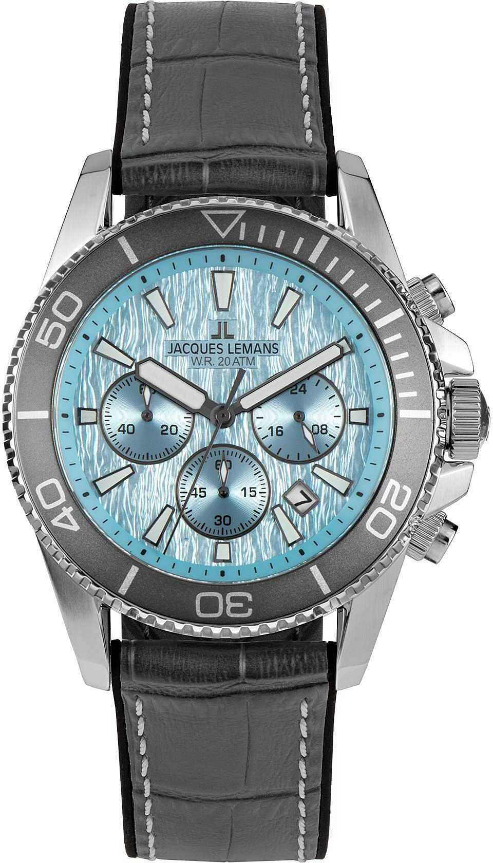 Chronograph Jacques Lemans Grau Kollektion Liverpool - mann