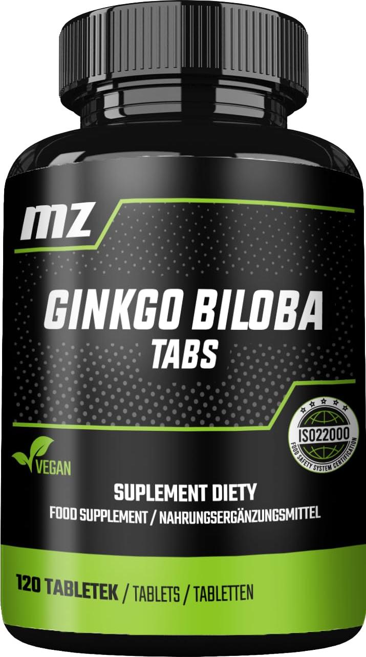 MZ Meet the zone Ginkgo Biloba Extrakt 80 mg - 120 Vegane Tabletten - Enthält 24% Flavonglykoside und 6% Lactone - Unterstützt geistige Schärfe und Kreislauf - Nahrungsergänzungsmittel von MZ MZS-00325