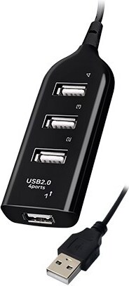 Vakoss TC-234UX rozbočovač rozhrania USB 2.0 čierny