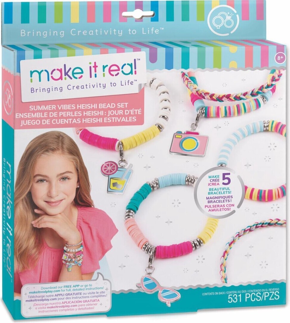 Braccialetti colorati con perline per le donne Heishi Set di