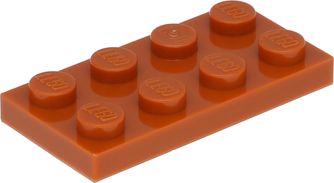 Lego® 100 ks 3020 Dosky Dosky 2x4 časť Basic 100 Tmavo oranžová
