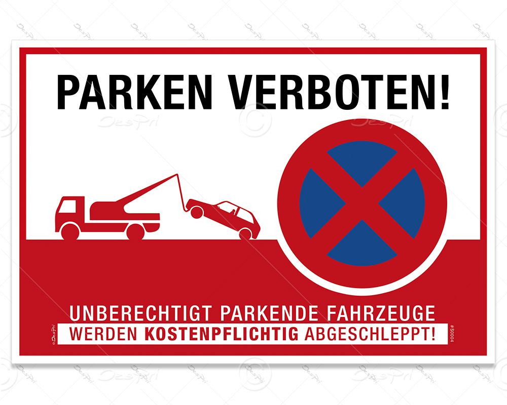 Schild Parkverbot Parkplatz Hinweisschild Parkverbotsschild Parken verboten P33 