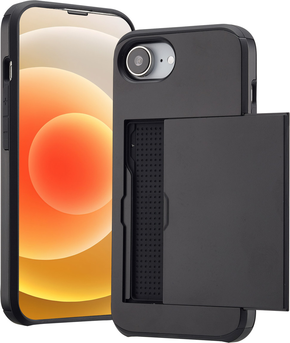 imoshion Zadný kryt s držiakom na karty pre Apple iPhone 16e - Čierny