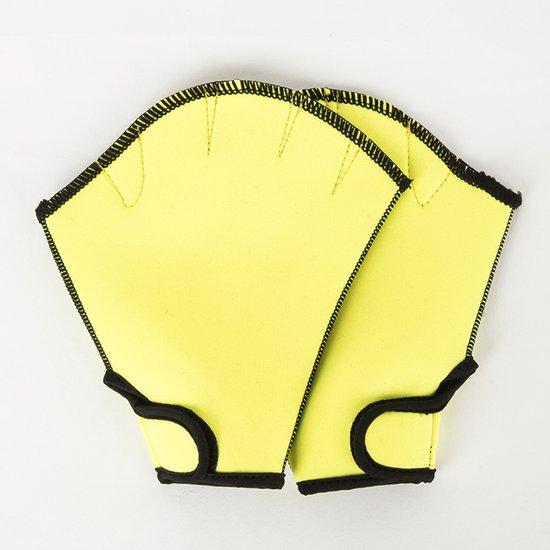 OEM Schwimmhandschuhe, Wasserwiderstandstraining, Tauchfitness, Schwimmhandschuhe mit Flossen, Pedalen, Schwimmausrüstung für Männer und Frauen, Anfänger - Gelb - L 2026