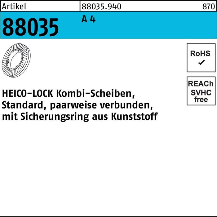 HEICO Befestigungstechnik Reyher HEICO-LOCK Kombisch. 88035 A 4 HKS-12S A 4 880359400120000 (200 Stück)