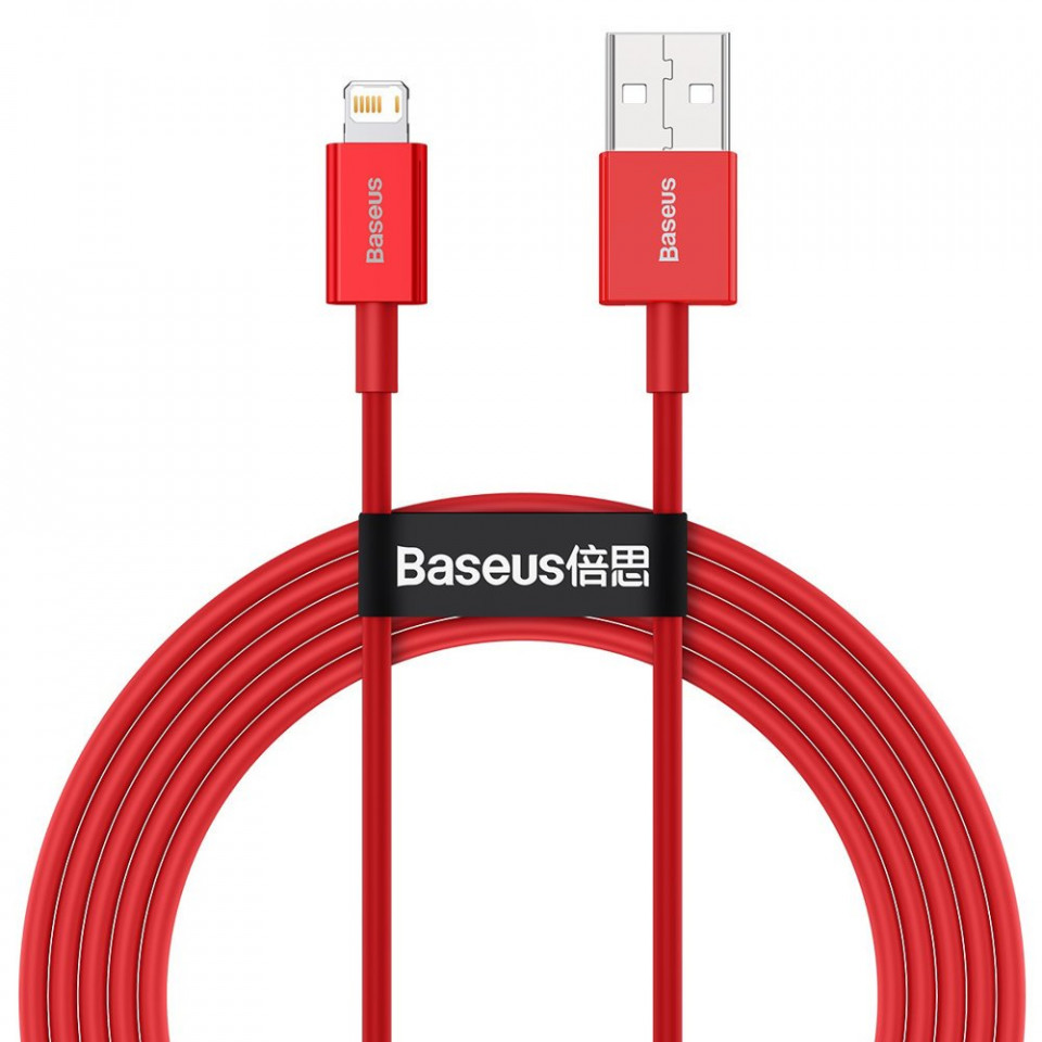 Baseus Basis berlegener USB -Kabel - Blitz schnelles Ladedatum Kabel 2.4 a rot (Calyys -c01) 69786-uniw