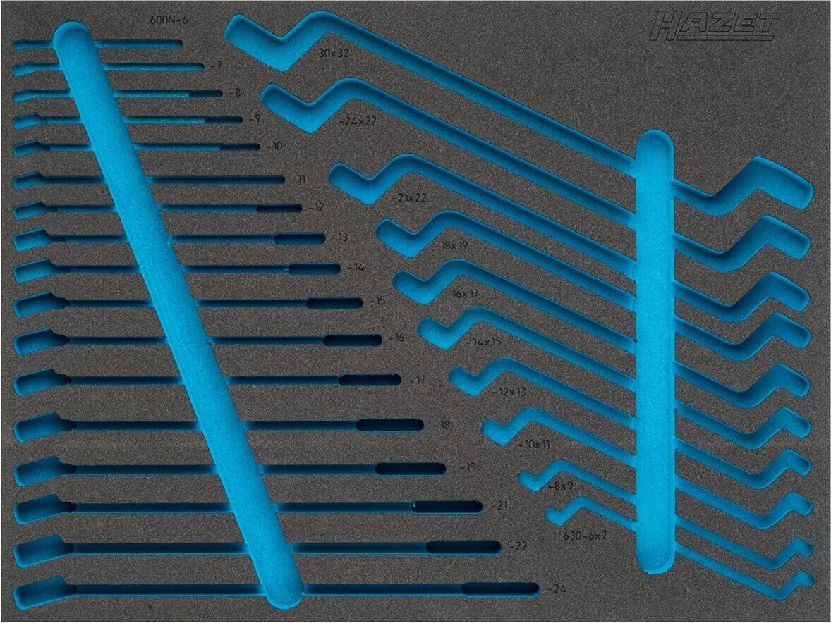Hazet 2-Komponenten Weichschaum-Einlage für Art.Nr. 163-374/27, 3/3+ (519 x 392 mm) 163-374L