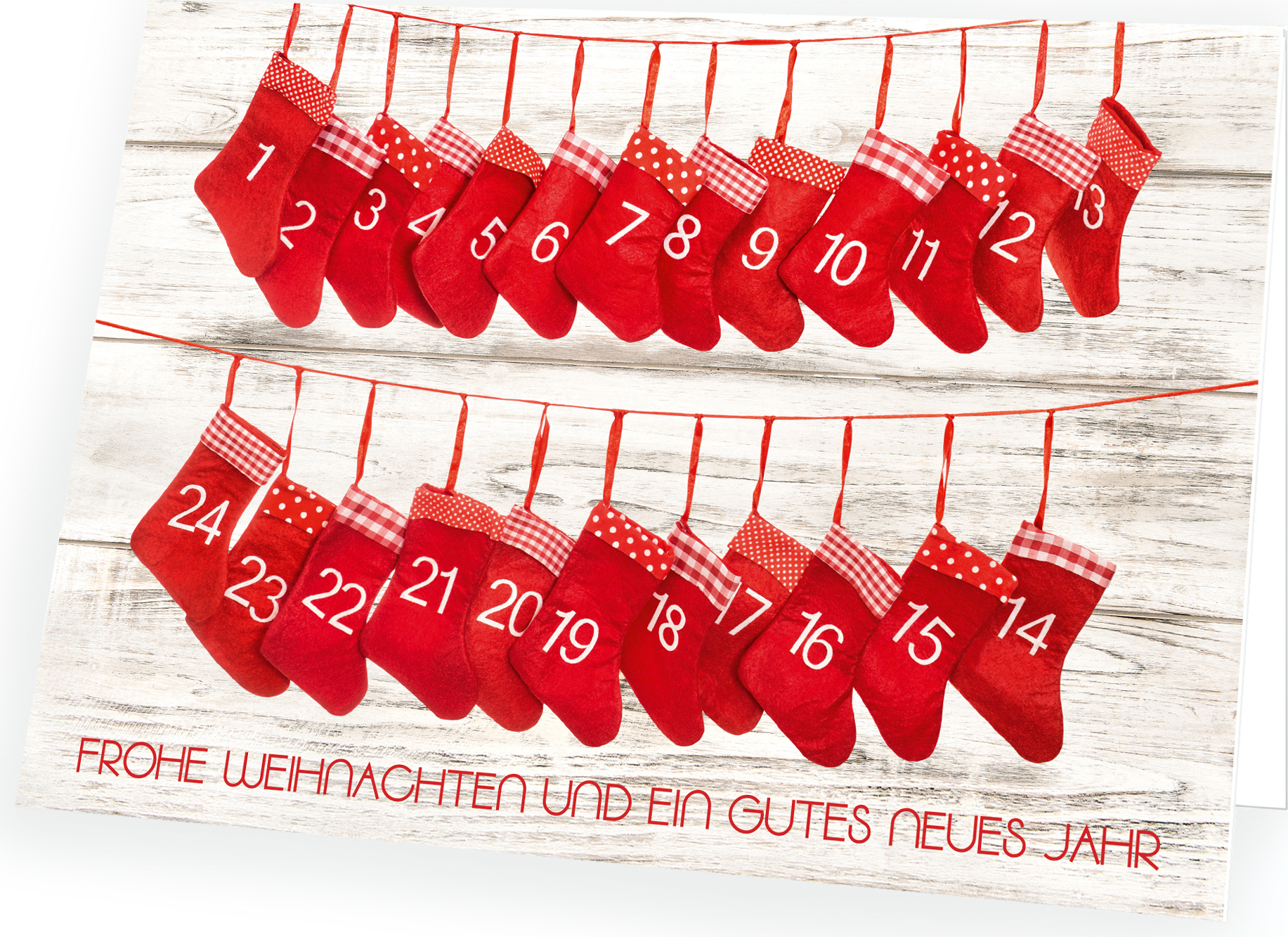 Seelenzauber GmbH Weihnachtskarte Adventskalender mit passendem Umschlag 10x Karte 10x Umschlag