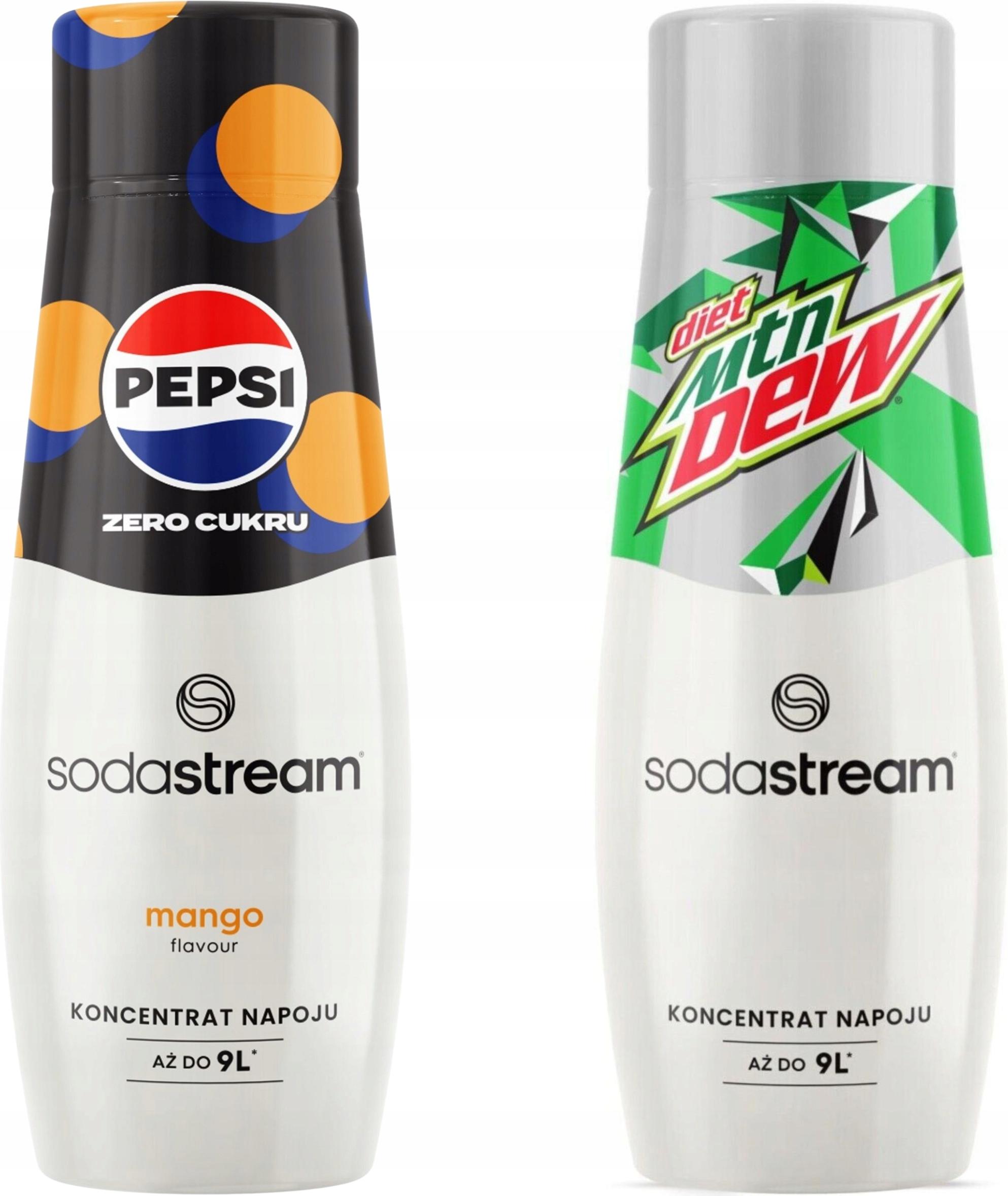 2er-Set Wasserkonzentrate. Sodastream Pepsi MAX Mango + Mountain Dew