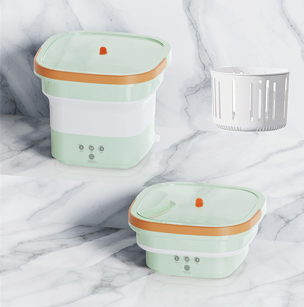 Xdovet Mini Waschmaschine,faltbare Turbinenwaschmaschine(gruen), tragbare Waschmaschine für Babykleidung, Unterwäsche, BH X Xhtang 505