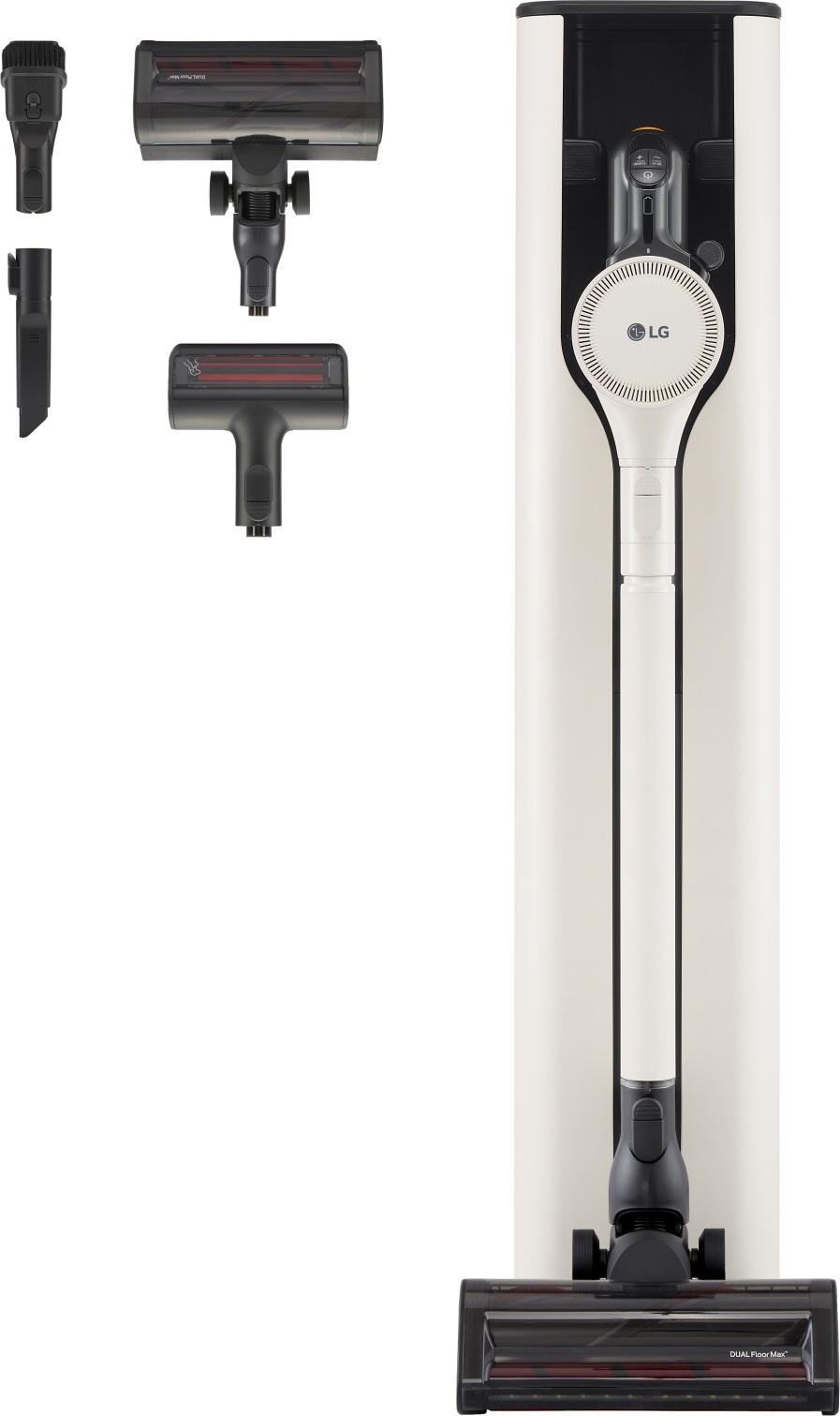 LG CordZero All-in-One Tower A9T-PRIME1C, Tyčový vysávač, Bezvreckové, Béžová, Čierna, 1,05 L, 89 cm, 112 cm