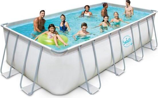 Elitný Obdĺžnikový Bazén S Kovovým Rámom