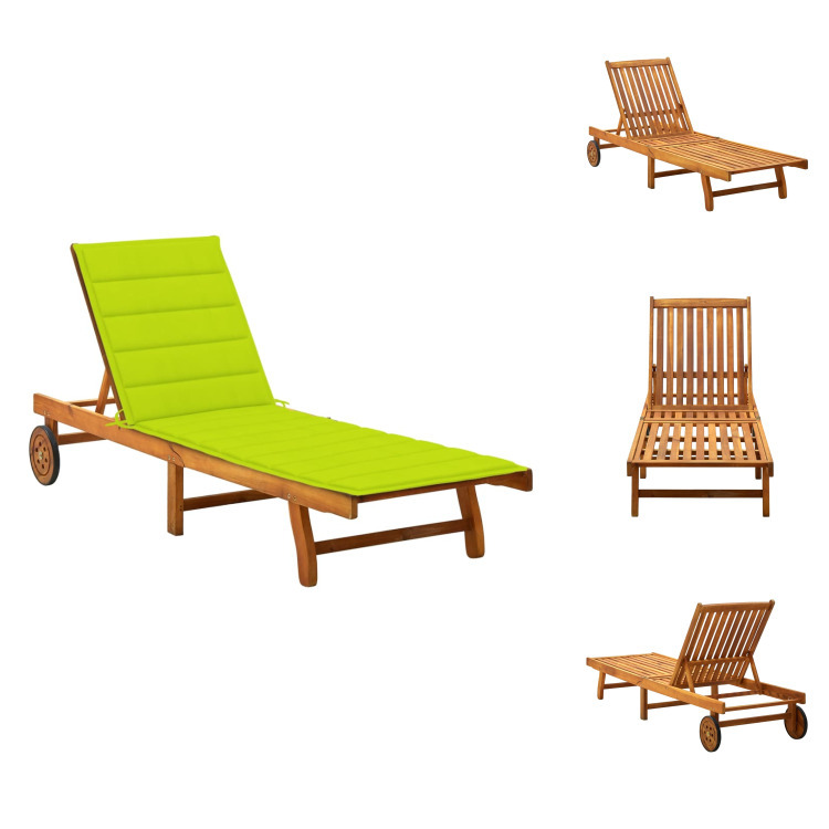 vidaXL Lehátko s vankúšom z masívneho dreva akácie - Lehátka