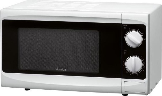 Amica AMG17M70V Kochfeld Solo - Mikrowelle (Kochfeld, Mikrowelle Solo, 17 L, 700 W, drehbar, Weiß)