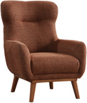 Villa Möbel Sessel New Riga Farbe: Braun Ideal für Wohnzimmer, Lounge oder stilvolle Wartebereiche
