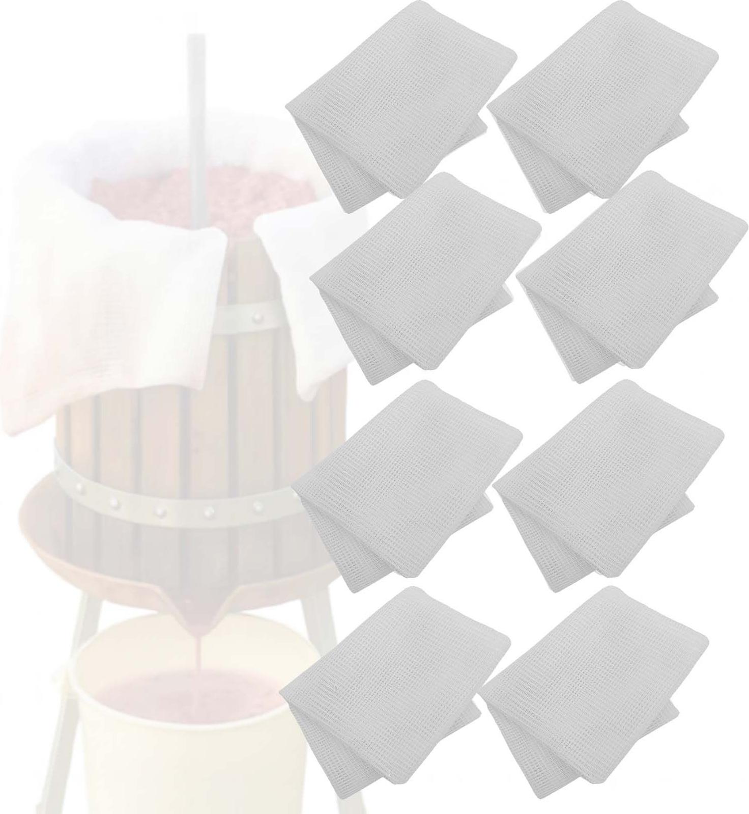BURI 8x Presstuch für 12l Obstpresse universal Presstücher für Fruchtpresse 42,5 x 47 cm - Presssack feinmaschig und waschbar - Pressfilter Filternetz Pressbeutel 8x4251699819978-prime