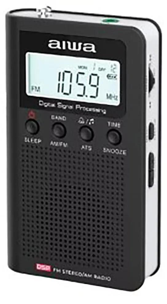 Aiwa RSD-45BK, Tragbar, AM, FM, LCD, 3,5 mm, Schwarz, Scrollen