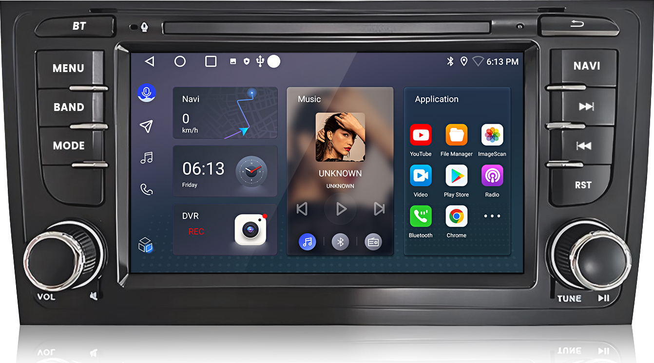 Android 13 Autoradio Für Audi A4 B6/B7 - 9 Zoll Mit CarPlay & Rückfahrkamera