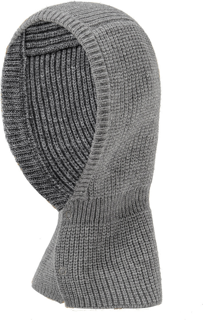 INF Sturmhaube, warmer Kapuzenschal, gestrickte Wintermütze, Beanie-Mütze Grau 300494