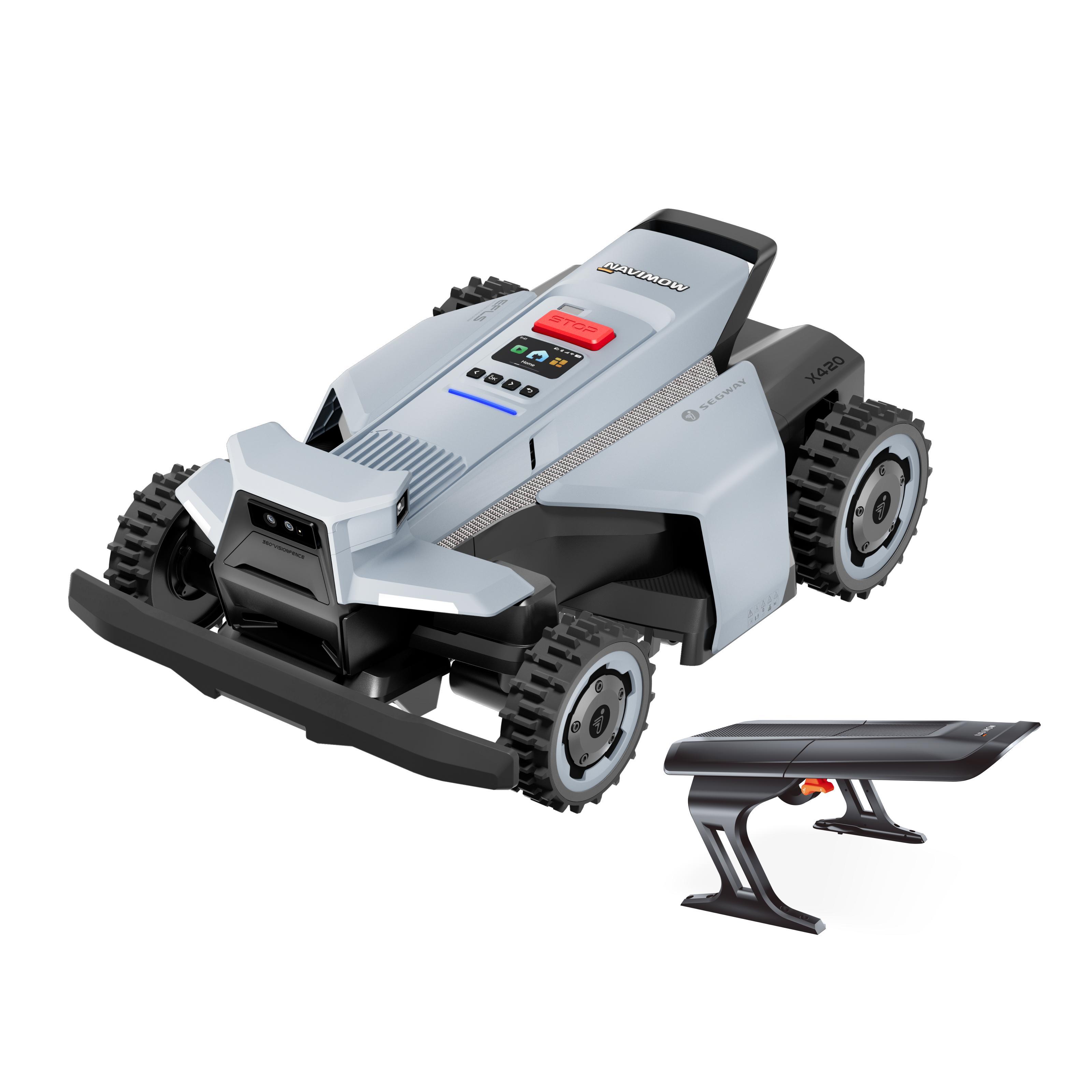 Navimow X420 Mähroboter mit Garage X, Ultimate AWD für 84 % Steigungen, Zero-Turn für schadensfrei, All-Terrain-Rasenmäher (Getrennt versandt werden)