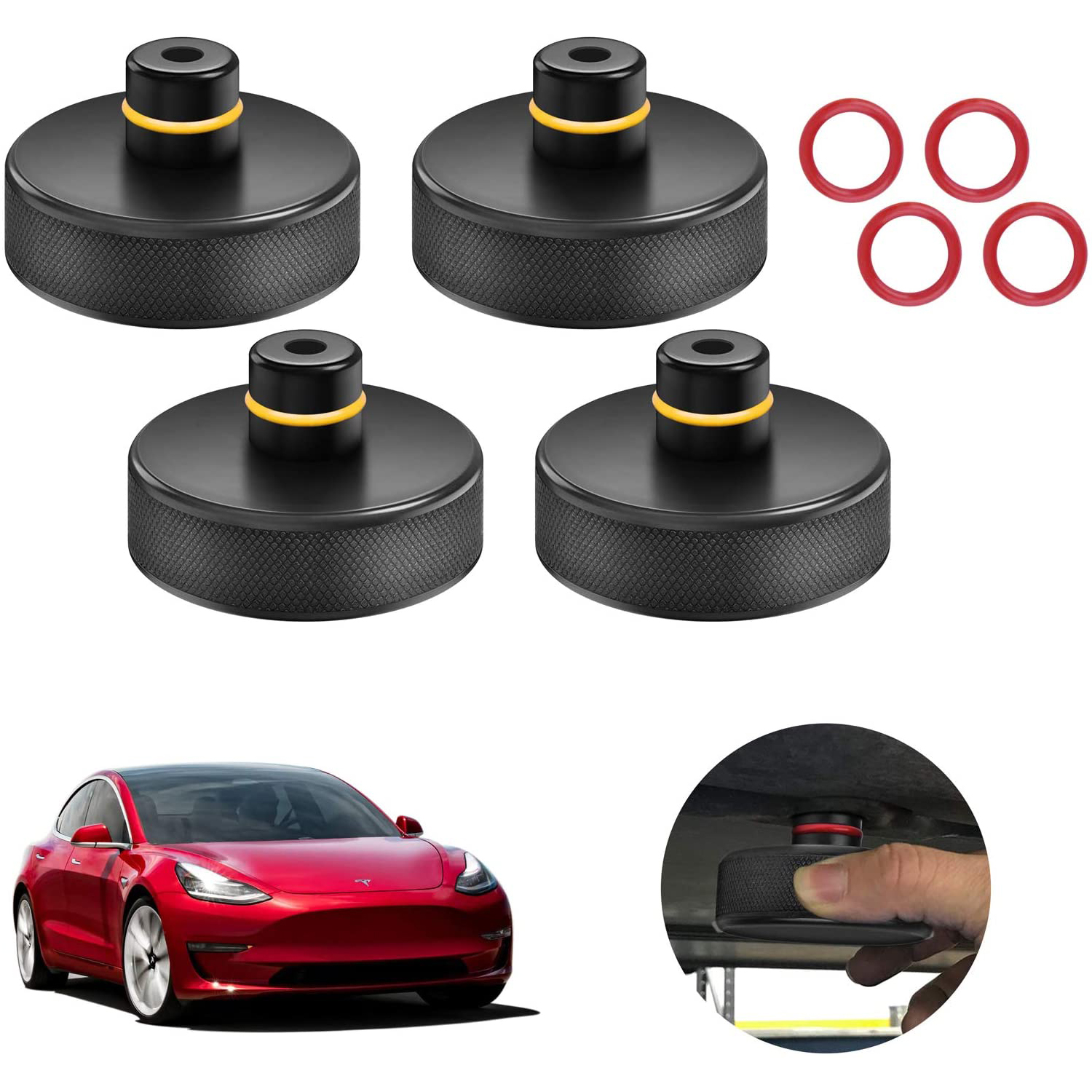 Gummi Wagenheber Universal Wagenheber Gummiauflage Hebebühne Adapter Gumiklotz Jack Pad Kfz Planger Wagenheber Gummiauflage
