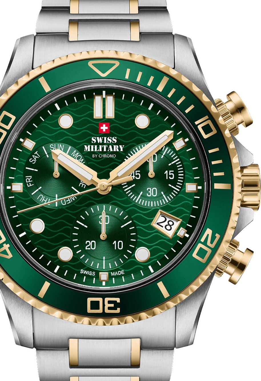 Swiss Military Hanowa Swiss Military SM34101.05 Herrenuhr Military XL Chronograph 46mm 10ATM