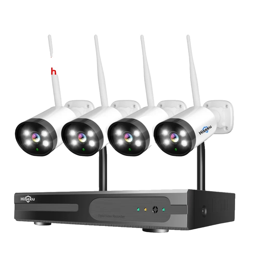 WiFi kamerový systém, rozlíšenie 3MP, detekcia humanoidov AI, 10CH NVR 4 kamery, žiadne