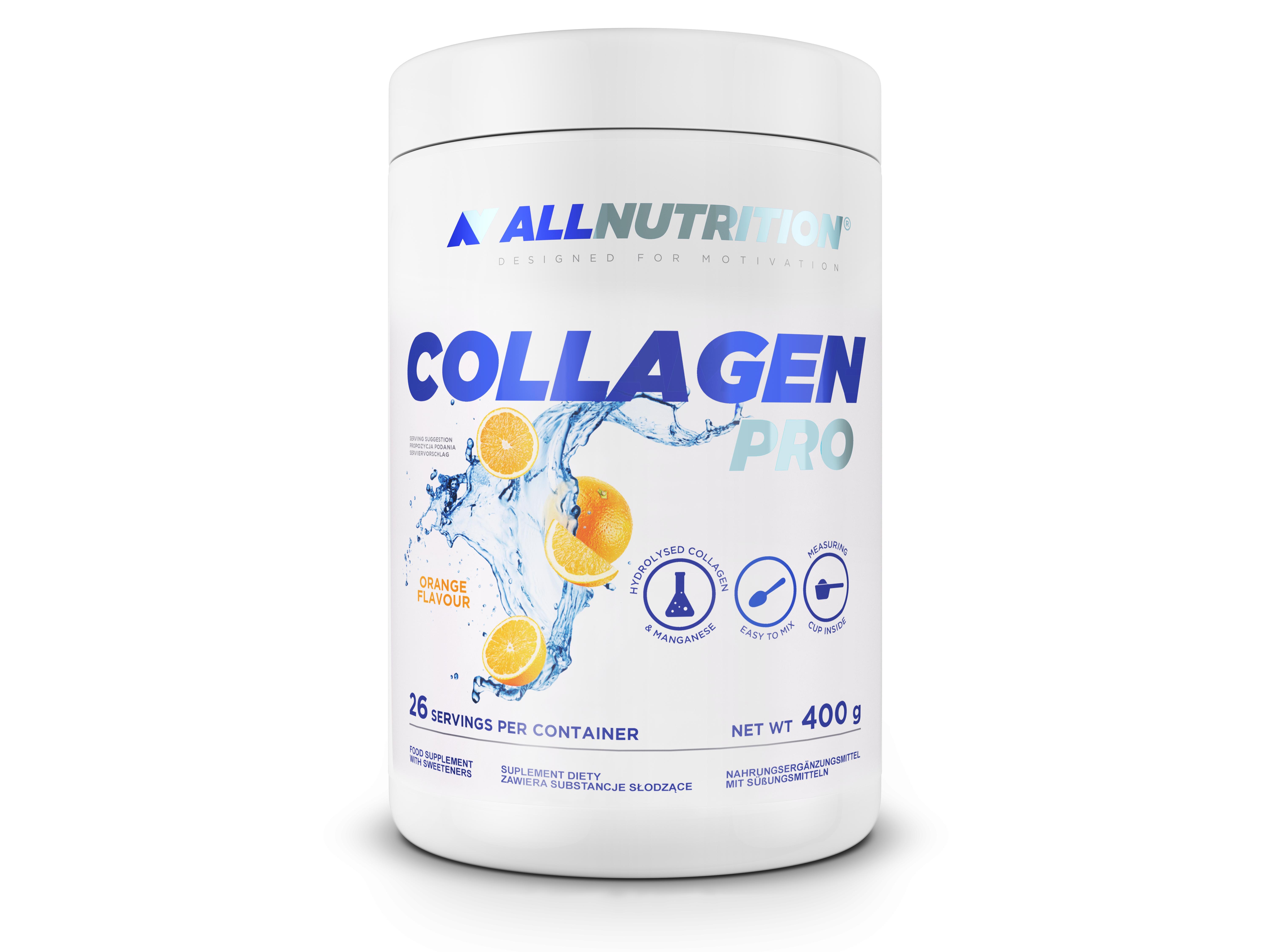 ALLNUTRITION Collagen Pro 400g Orange Kollagen Collagen Haut Haare Hyaluronsäure