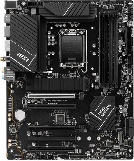 MSI PRO B760-P, Intel, LGA 1700, Intel® Celeron®, Intel® Core™ i3, Intel® Core™ i5, Intel® Core™ i7, Intel® Core™ i7..., LGA 1700, DDR4-SDRAM, 128 GB PRO B760-P WIFI D4