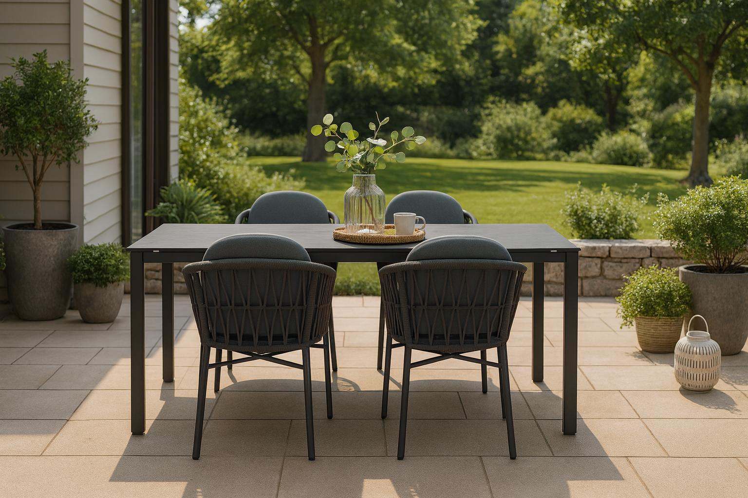 Destiny Sitzgruppe COMO mit rechteckigem Esstisch CREMONA 160x90cm (4 Personen) 76604-76447