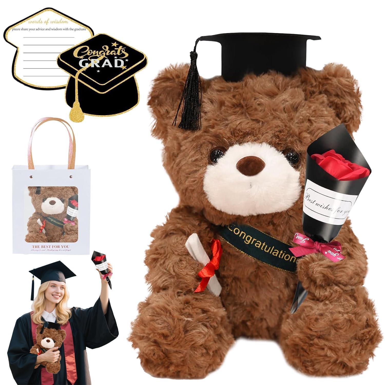 Sonstige Abschluss Teddybär Plüschtier 25 cm mit Doktorhut und Diplom