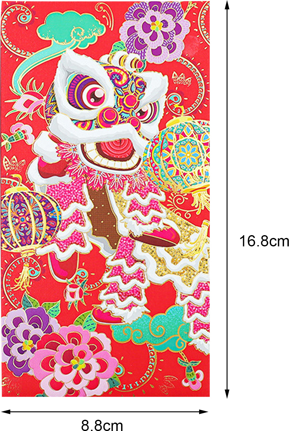 Stuttg 4 Stück rote Umschläge für das chinesische Neujahr, Heißprägeverfahren, leuchtende Farben, Glücksgeldtaschen für das Frühlingsfest 2024 3854719