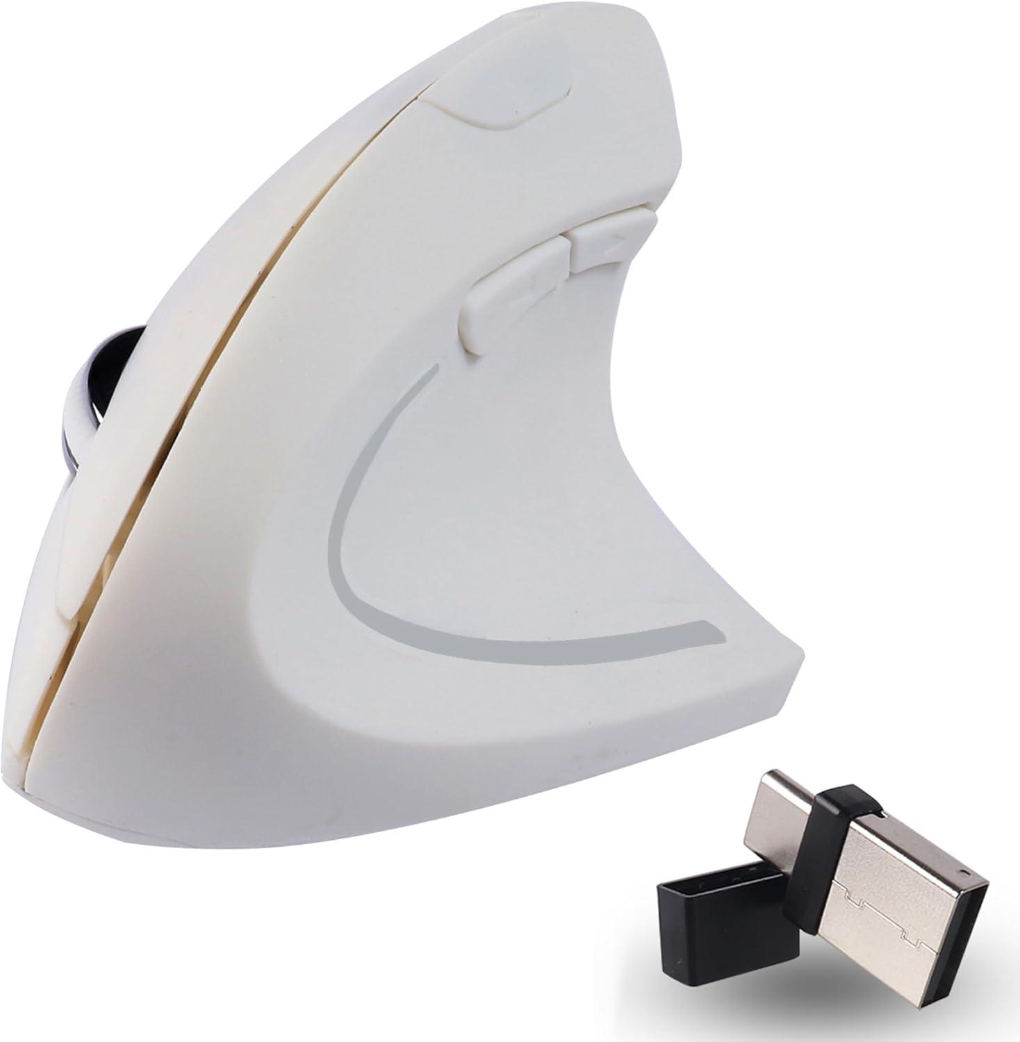 LIKE SHOW Maus 2.4GHz Optisch (USB-A+ USB-C Adapter) 2 Modi Wireless Mice 1600 3 Einstellbare Empfindlichkeit 6 Tasten für Laptop//Mac/Windows/PC/Tablet/iPad