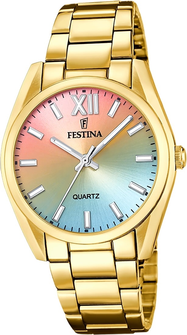 Dámske hodinky Festina z nehrdzavejúcej ocele zlaté Náramkové hodinky Festina Boyfriend D2UF20640/7