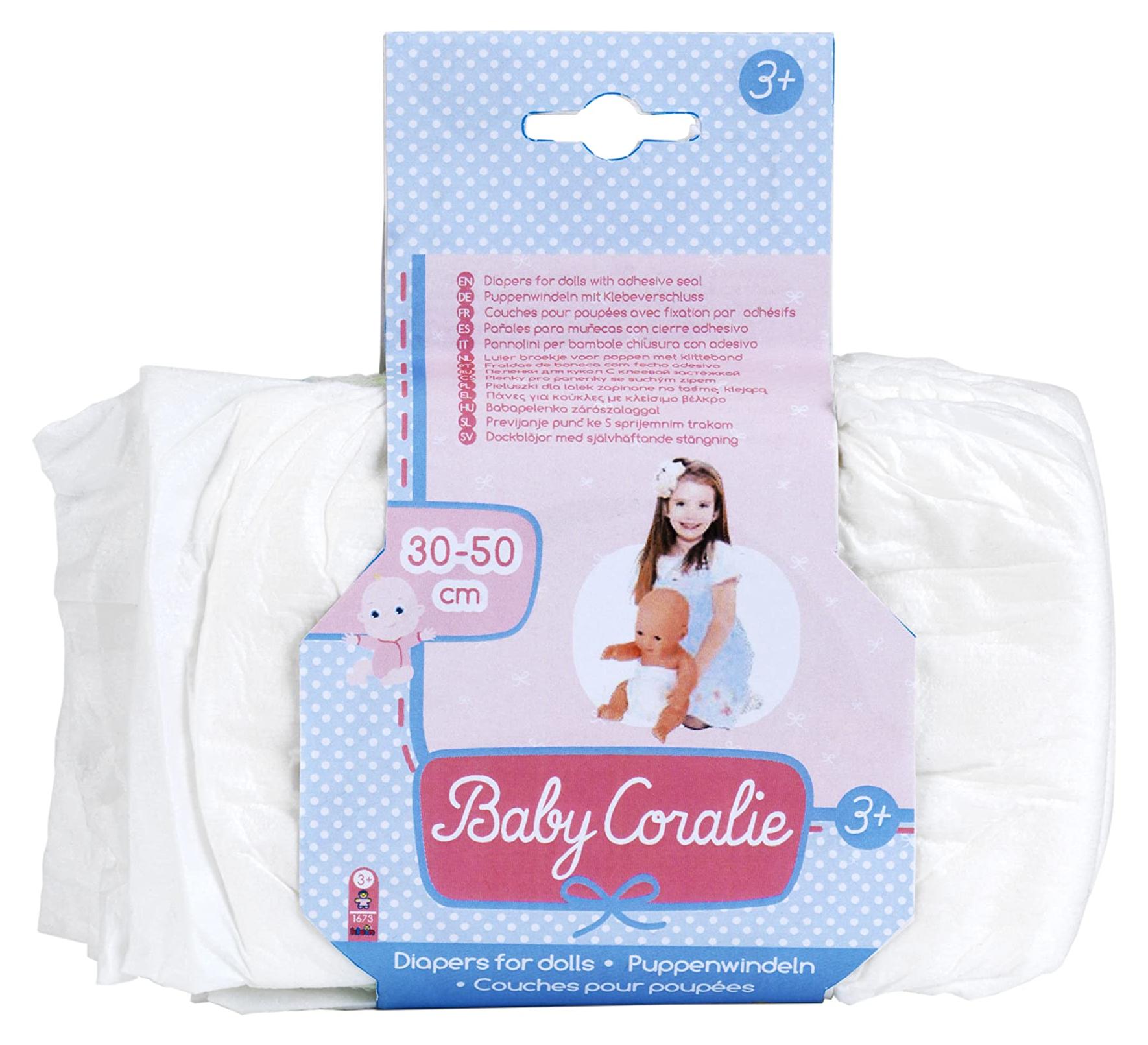 Theo Klein 1673 Baby Coralie Windeln | Für 30 bis 50 cm große Puppen | DREI Wind