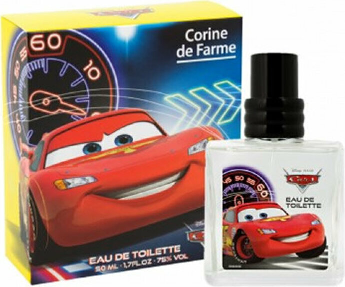 Corine de Farme Disney - Eau de Toilette Cars, Deti, Letné, 50 ml, Nádoba na jedno použitie, orgován, ľalia, Mäta, Pižmo