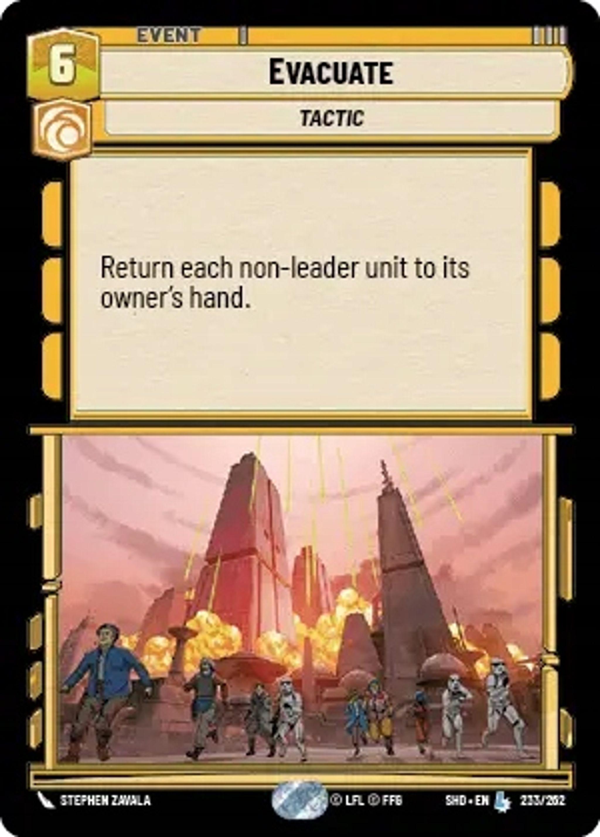 Hasbro Evacuate |233/262|SHD|Shadows of the Galaxy| Legendary