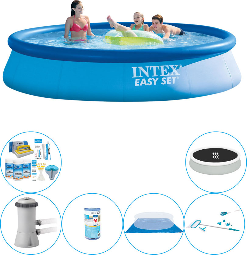 Intex Easy Set Round 396x84 cm - Kombinovaný set pre bazény