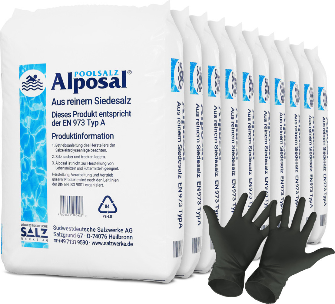Südwestdeutsche Salzwerke 10x Alposal Poolsalz | Sack (25 kg) - B0845WBR7Q 18542