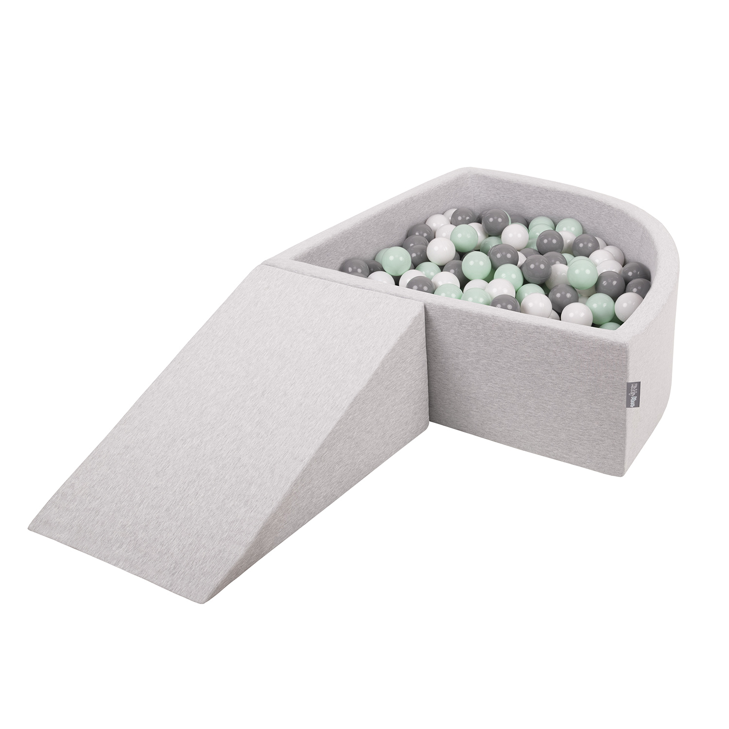 KiddyMoon Element Aire De Jeux en Mousse pour Enfants avec Housse Lavable Soutient L'Intégration Sensorielle Et La Motricité Design Adapté À Tout Intérieur, Élément Rouleau, Gris Clair KiddyMoon Element Aire De Jeux en Mousse pour Enfants avec Housse Lavable Soutient L'Intégration Sensorielle Et La Motricité Design Adapté À Tout Intérieur, Élément Rouleau, Gris Clair