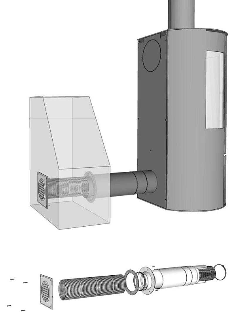 Aduro Frischluftsystem - Kit Ø 80mm 53040