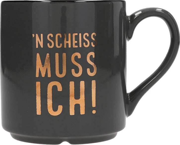 Depesche Lieblingsbecher Tasse Henkeltasse mit Spruch, 300 ml - 'N Scheiss muss ich! 1359418